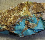 Turquoise birthstone with quartz